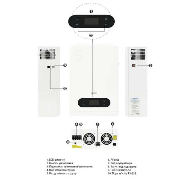Фото - Інвертор VMS-III-5K-48 5000W OFF Grid (гібридний)
