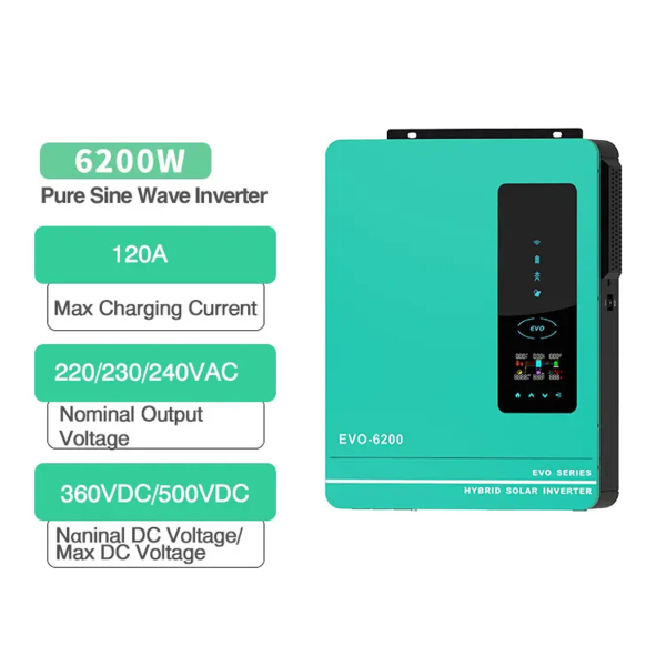 Фото - Інвертор Anern AN-SCI-EVO-6200, 6200W OFF Grid (гібридний) WiFi модуль в комплекті